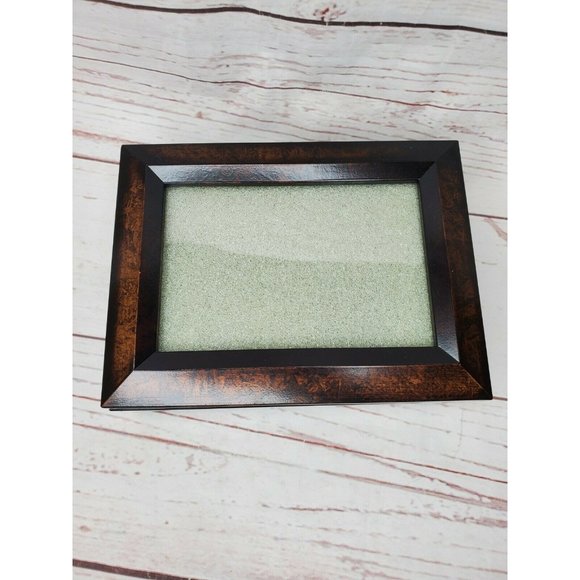 Elegant Expresso Brown Velvet Interior Picture Frame Sectional Jewelry Box - Picture 8 of 12